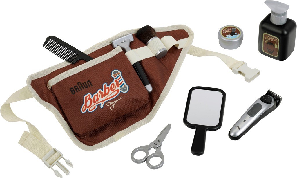 Klein Spielzeug-Frisierkoffer »Braun, Barbergürtel Mit Zubehör« thumbnail
