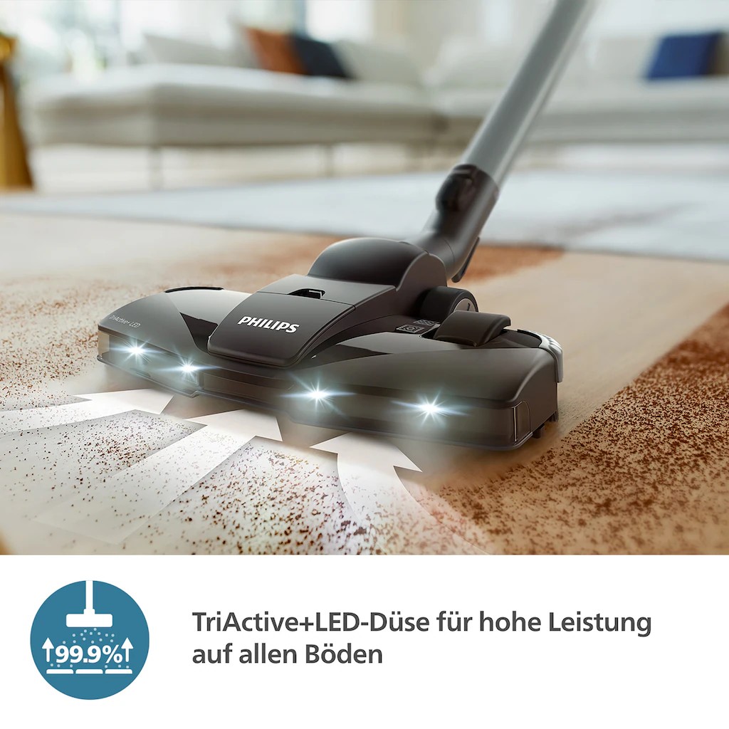 Philips Bodenstaubsauger »XD6122/12 6000 Serie, Der Allrounder Mit HEPA-Allergiefilter«, 900 W, Mit Beutel, 4 L Fassungsvermögen Und TriActive+ LED thumbnail