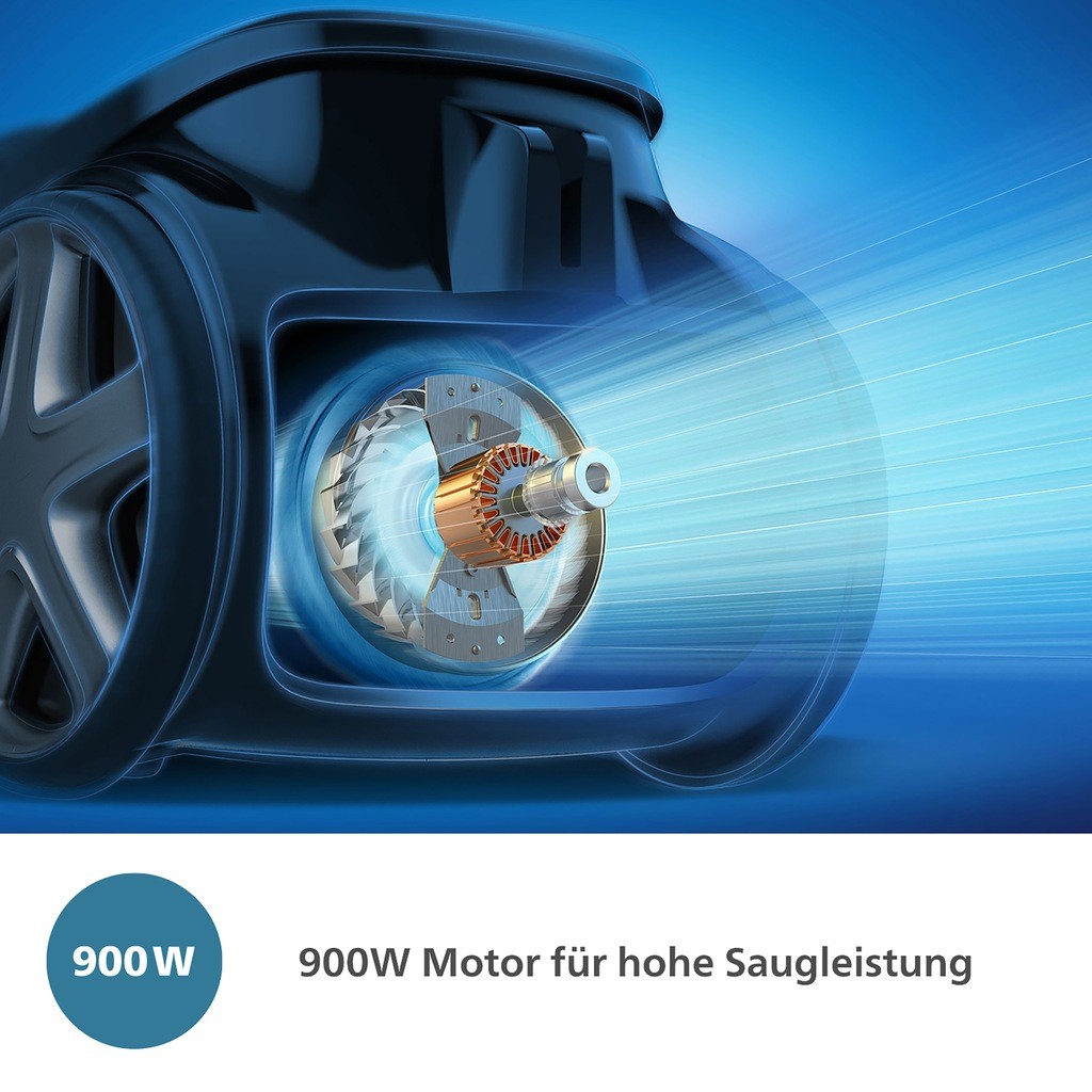 Philips Bodenstaubsauger »XD6122/12 6000 Serie, Der Allrounder Mit HEPA-Allergiefilter«, 900 W, Mit Beutel, 4 L Fassungsvermögen Und TriActive+ LED thumbnail