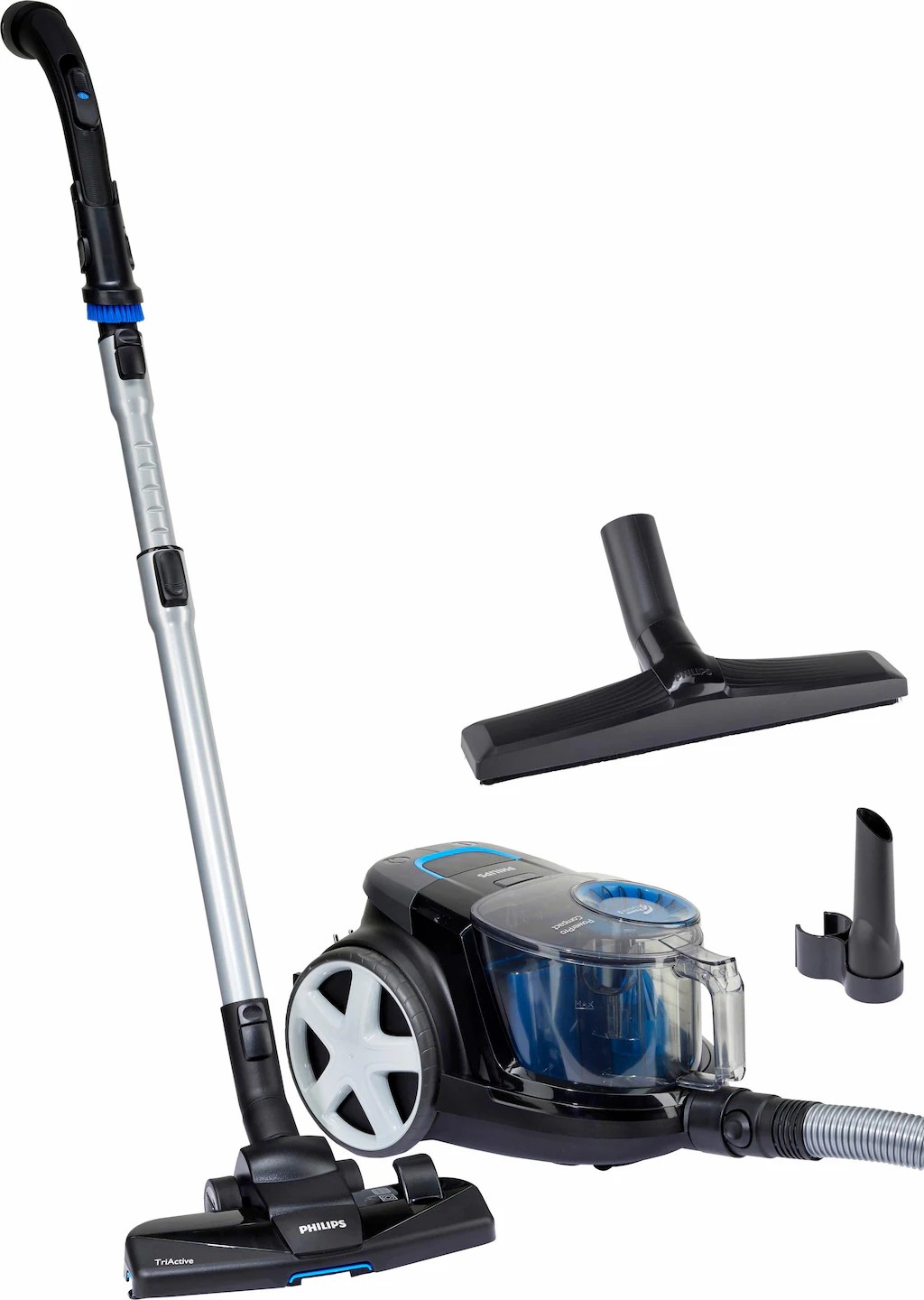 Philips FC9331 / 09 Bagless Vacuum Cleaner PowerPro Compact (900W, 1.5 L Dust Volume, Integrated Brush) , Black