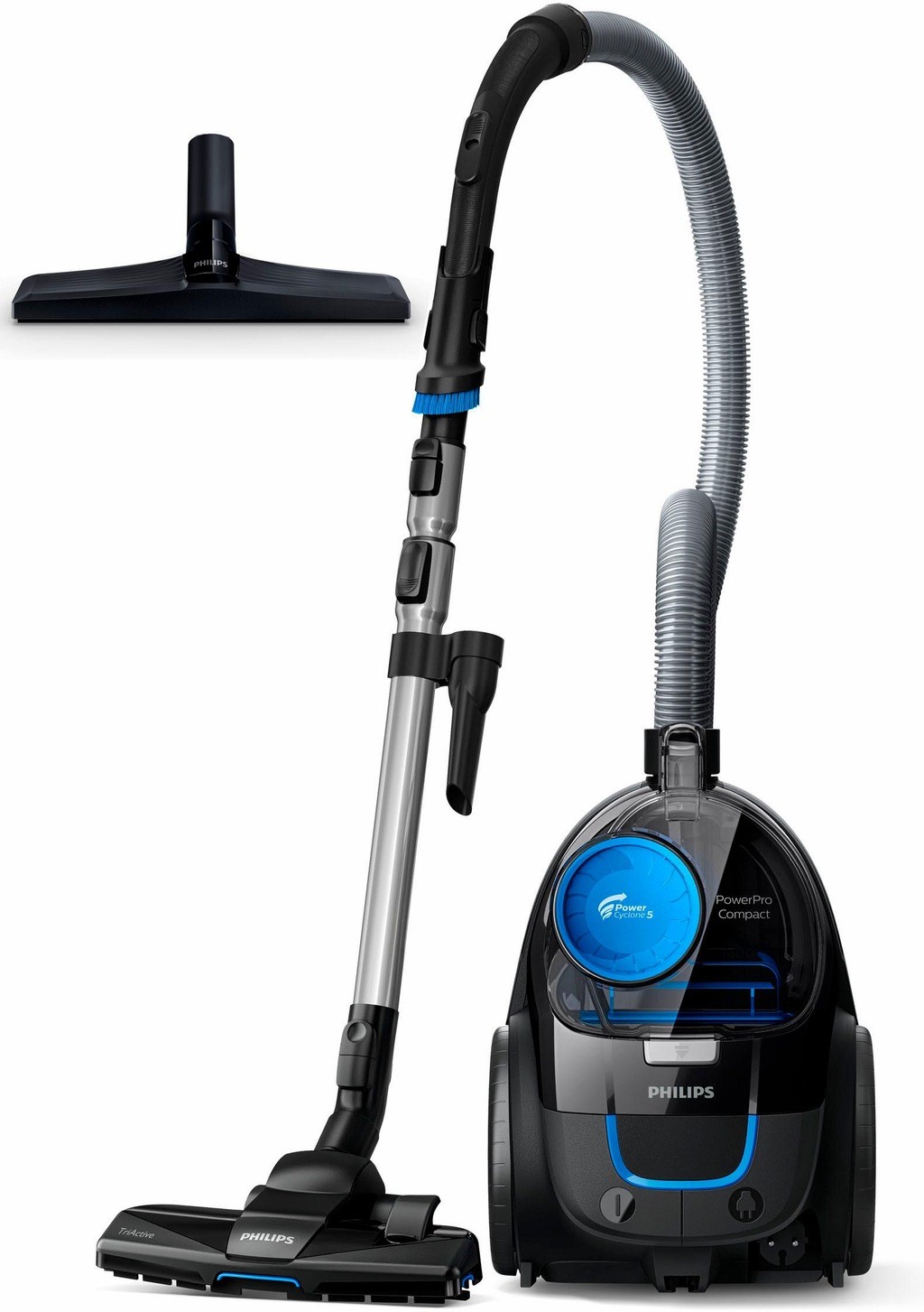 Philips FC9331 / 09 Bagless Vacuum Cleaner PowerPro Compact (900W, 1.5 L Dust Volume, Integrated Brush) , Black thumbnail