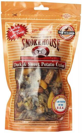 Smokehouse 100-Percent Natural Duck and Sweet Potato Dog Treats, Reseal Bag