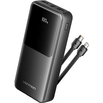 Vention 22.5W Power Bank 20000mAh Dual Fast Charging Cables Portable Battery Charger for iPhone 15