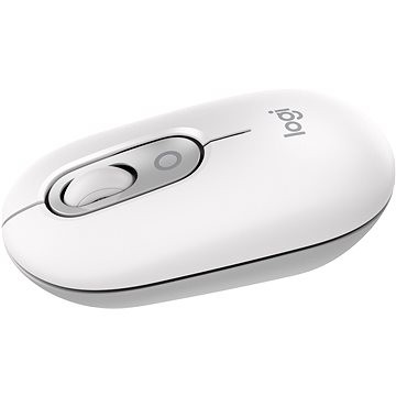 Logitech POP Wireless Mouse with Emoji Button Function in Off-white
