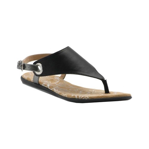 Mootsies Tootsies Women's Cinema Flat Thong Sandal in Black, Size 9.5 Medium
