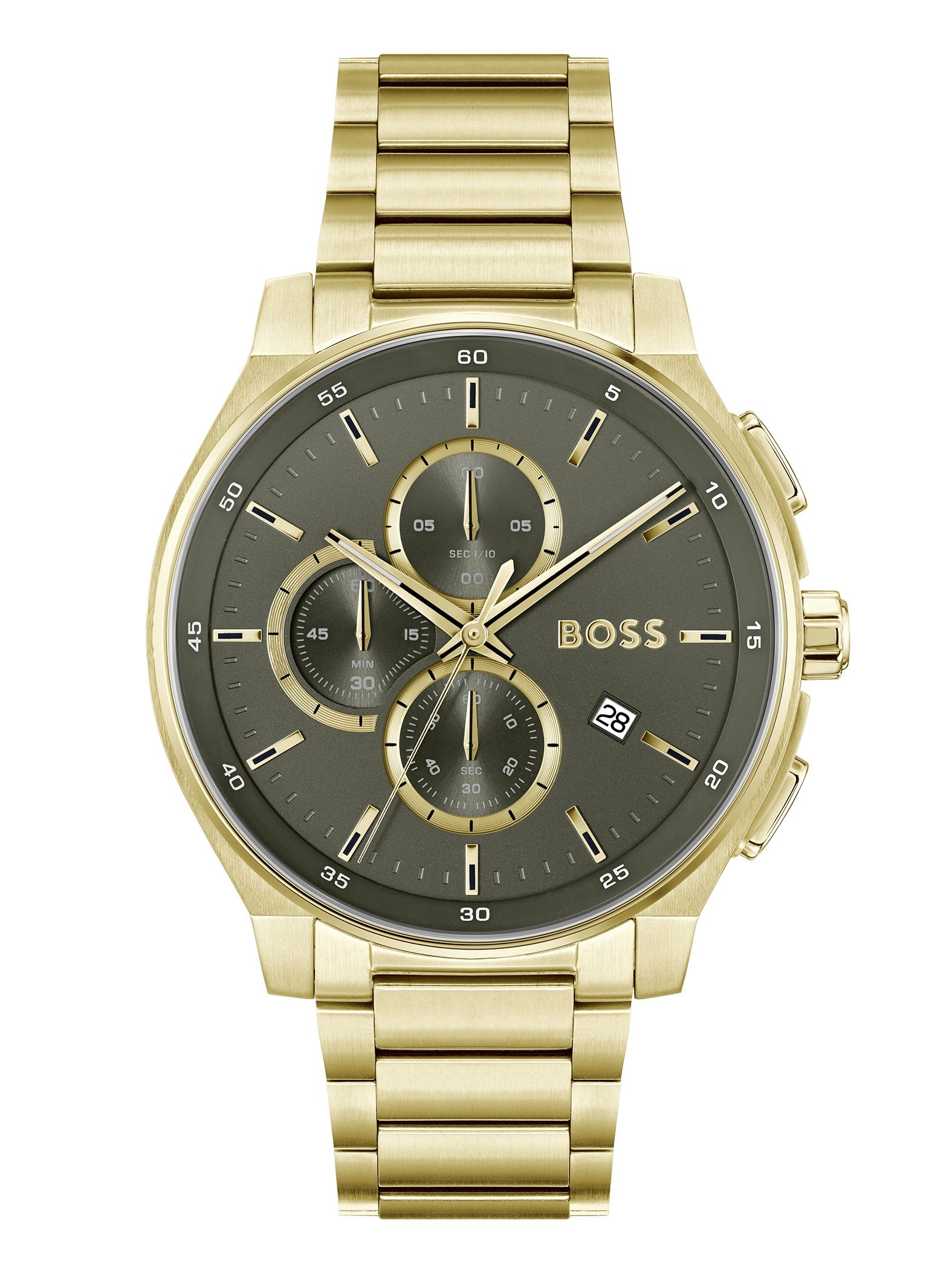 Hugo, Watches, Male, Yellow, ONE SIZE, Stainless Steel Luxury Dress Watch