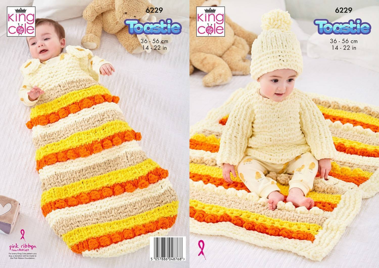 Sweater, Hat, Sleeping Bag and Blanket Knitted in King Cole Toastie (6229)