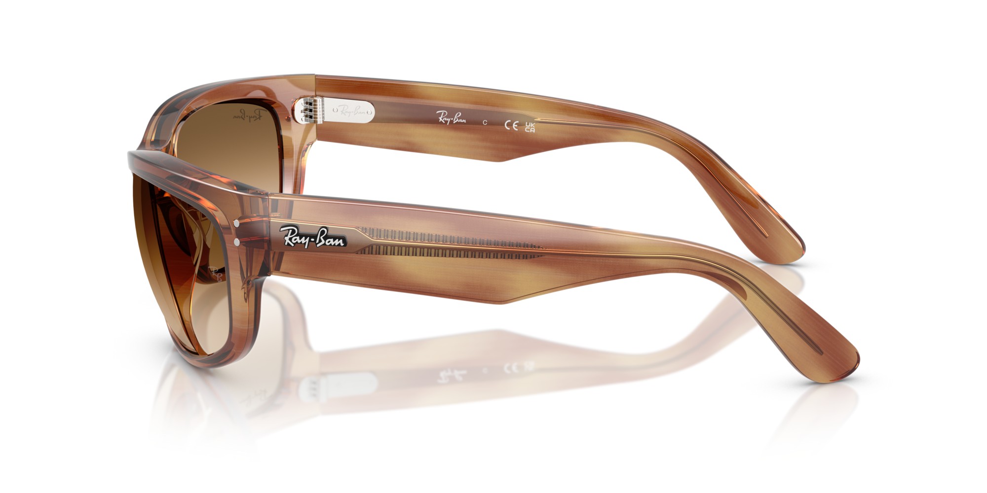 Sunglasses Ray-Ban RB 2289 140351 Mega Balorama Striped Brown Cl thumbnail