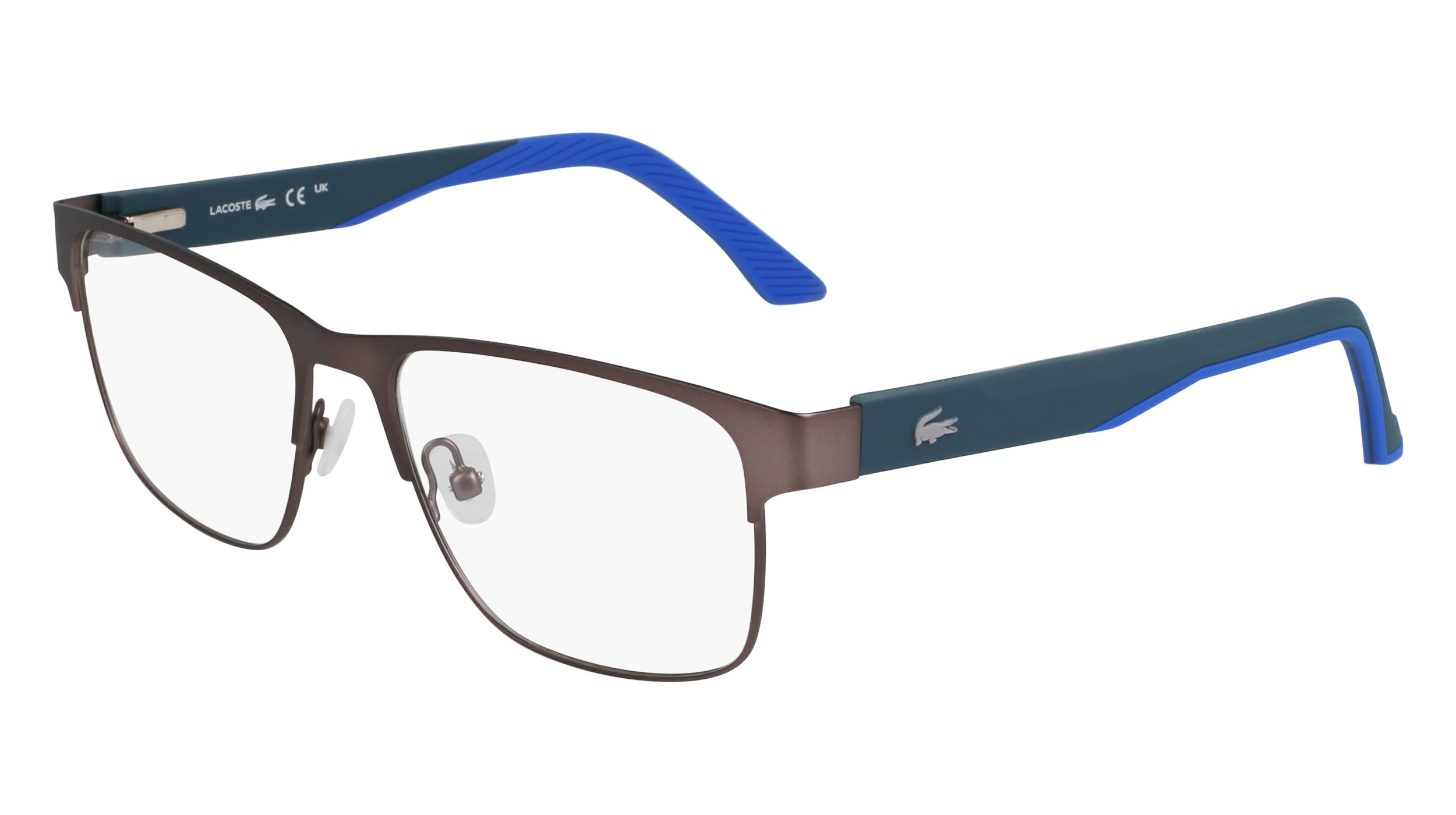 Grey Eyewear Frames- Unisex- Lacoste- Glasses- Gray- 54 MM- Accessories