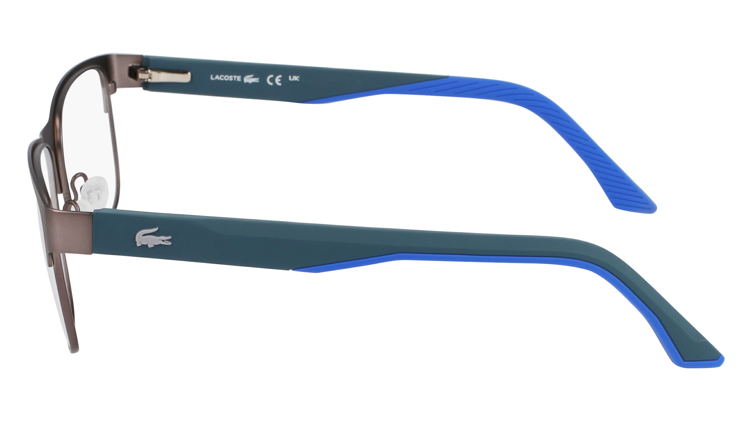 Grey Eyewear Frames- Unisex- Lacoste- Glasses- Gray- 54 MM- Accessories thumbnail