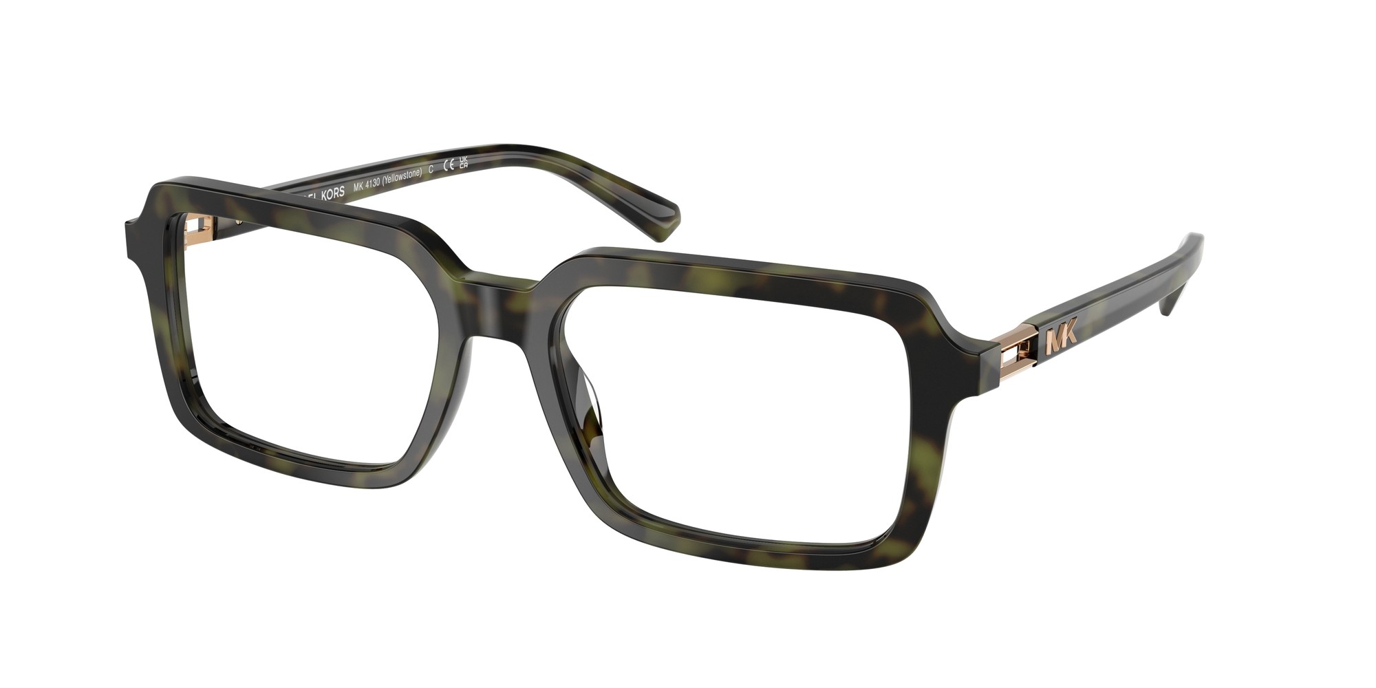 Michael Kors MK4130 YELLOWSTONE 3943 Men's Glasses Tortoiseshell Size 55 - Free Lenses - Blue Light Block Available