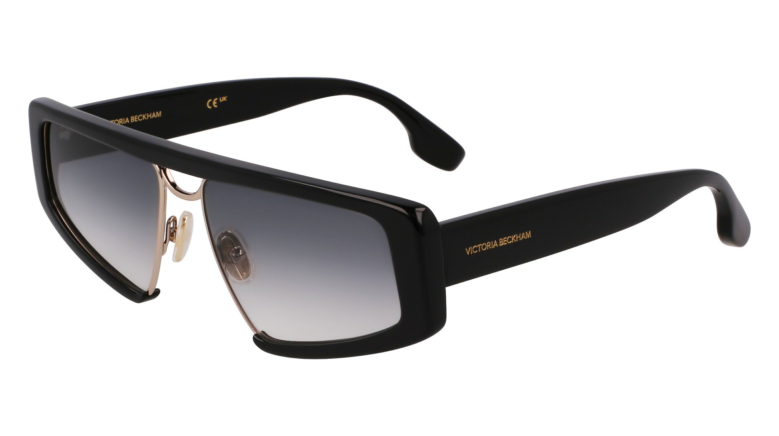 Victoria Beckham Woman VB247S 001 Sunglasses Metal Black  Squared Normal