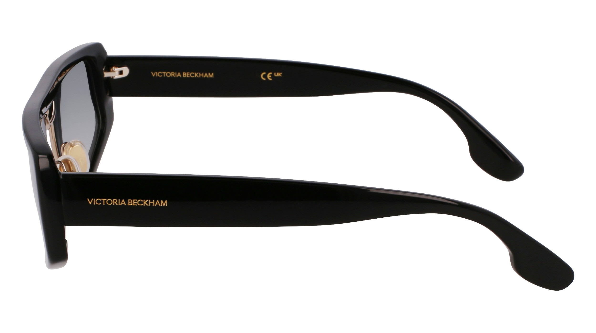 Victoria Beckham Woman VB247S 001 Sunglasses Metal Black  Squared Normal thumbnail