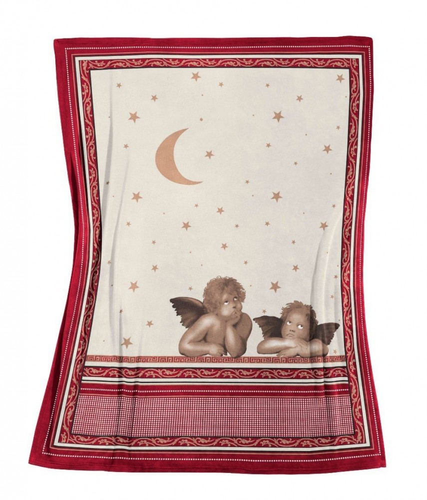 Fleuresse Microfaser-Flausch-Decke Kuscheldecke 150x200 Engel Rot 3251-07