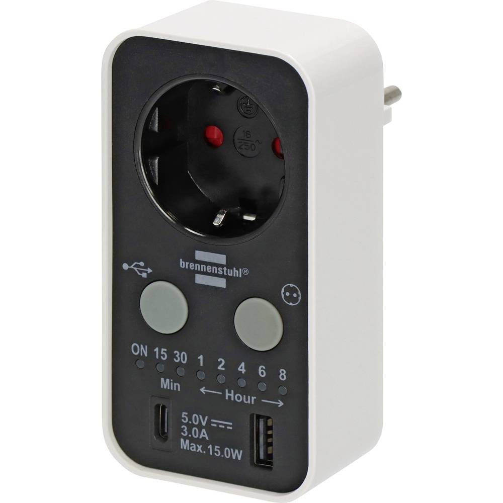 Brennenstuhl 1506180 Steckdosen-Timer Digital 3000 W IP20