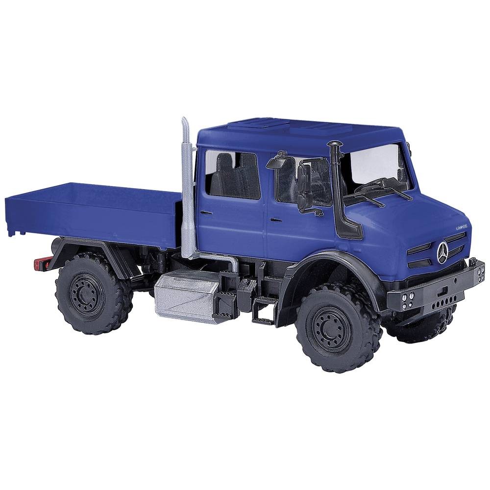 Busch 51082 H0 LKW Modell Mercedes Benz Unimog U 5023, Blau