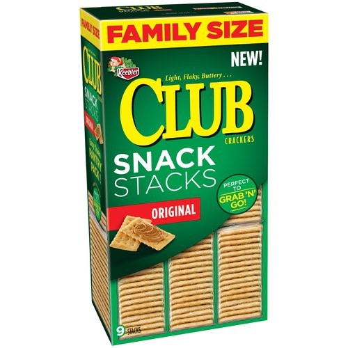 Keebler Club Snack Stacks Crackers, Original, 2.08 Oz, 9 Ct