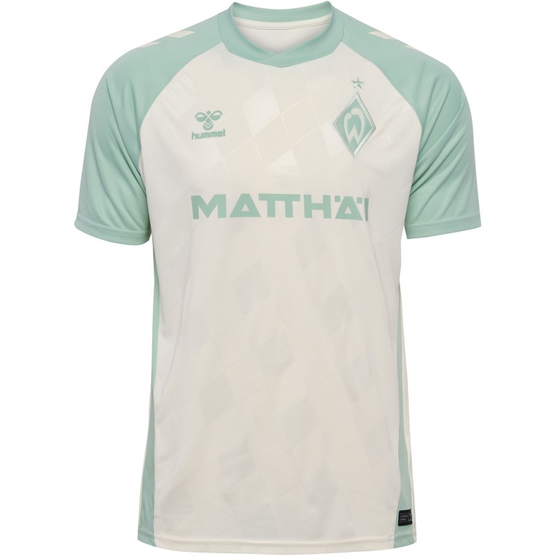 Hummel SV Werder Bremen Auswärtstrikot 2024/25 9335 - Marshmellow/silt Green XS thumbnail