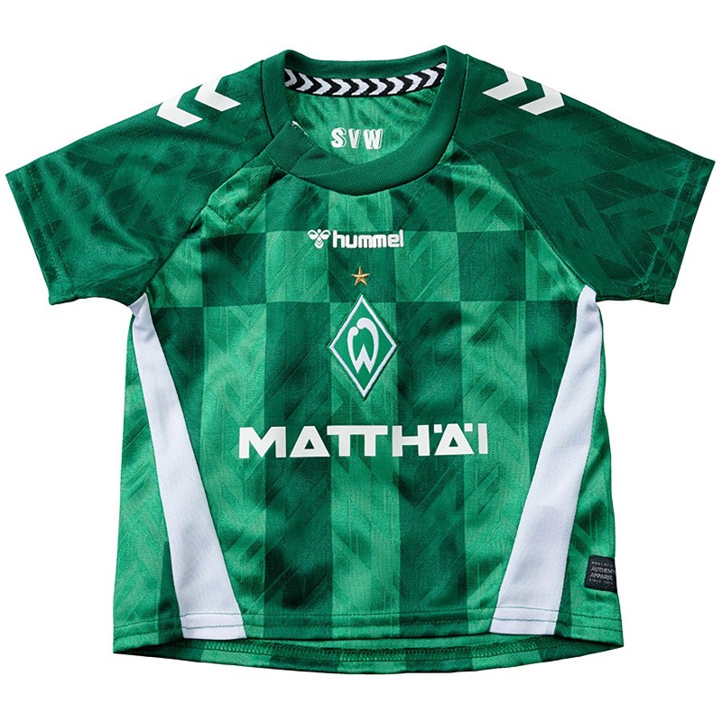 Hummel SV Werder Bremen Mini-Kit Heimtrikot 2024/25 Kinder 6249 - Bosphorous 68
