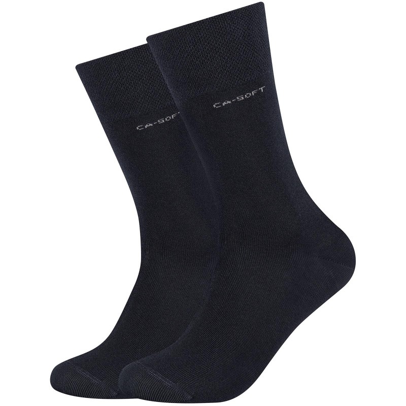 2er Pack Camano Soft Bamboo Crew Socken 5999 - Navy 39-42