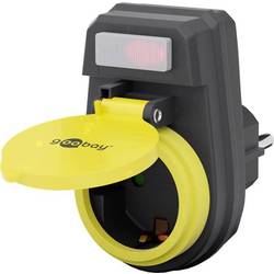 Goobay 41266 in-line Socket with Switch + Built-in Switch 2-pin Black, Yellow