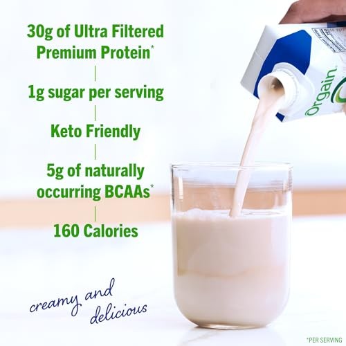 Orgain 30g High Protein Shake, Dairy Isolate Milk Protein, Vanilla Bean, 6g BCAAs, 1g Sugar per Serving, Meal Replacement, Ready to Drink, Keto Friend thumbnail