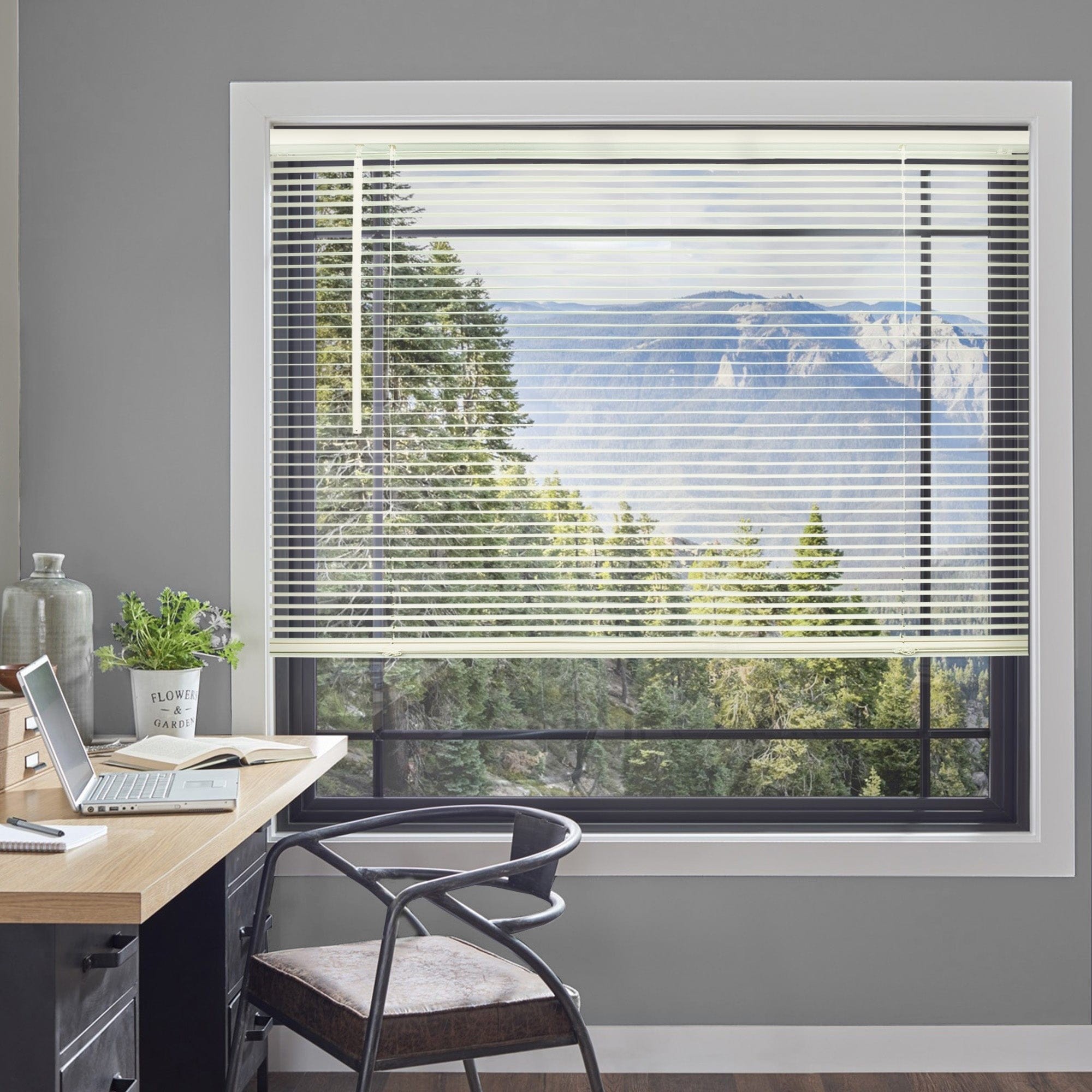 chicology’s cordless 1-in. vinyl mini blinds, alabaster