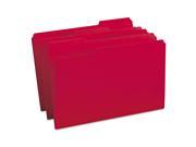 Smead File Folders 1/3 Cut Top Tab Legal Red 100/Box 17743