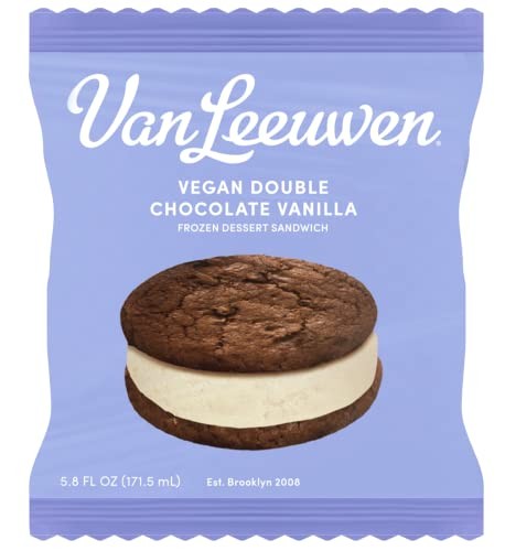 Van Leeuwen Ice Cream Vegan Double Chocolate Vanilla Sandwich