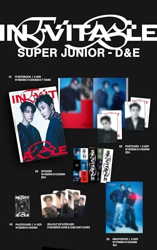 Super Junior-D&E - Inevitable - Random Cover - Incl. Photobook, 2 Postcards, 2 Stickers, Photocard, - COMPACT DISCS [CD] thumbnail