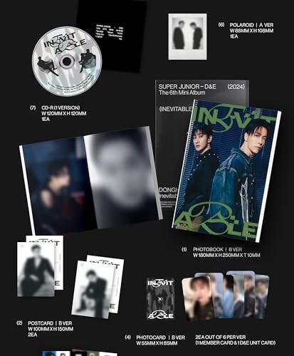 Super Junior-D&E - Inevitable - Random Cover - Incl. Photobook, 2 Postcards, 2 Stickers, Photocard, - COMPACT DISCS [CD] thumbnail
