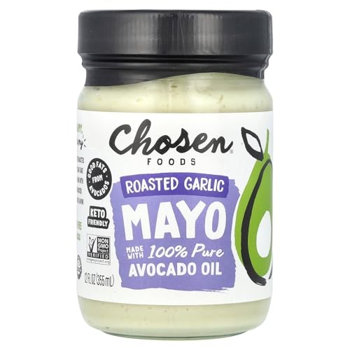 Chosen Foods, Roasted Garlic Mayo, 12 Fl Oz (355 Ml)