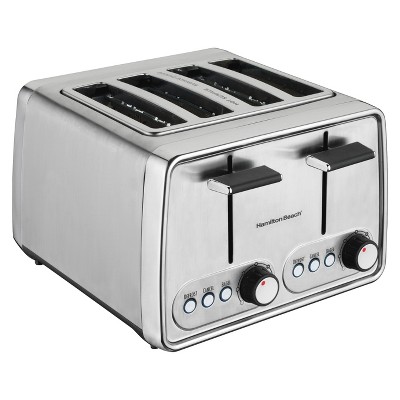 Hamilton Beach 4-Slice Toaster - Chrome- 24791 thumbnail