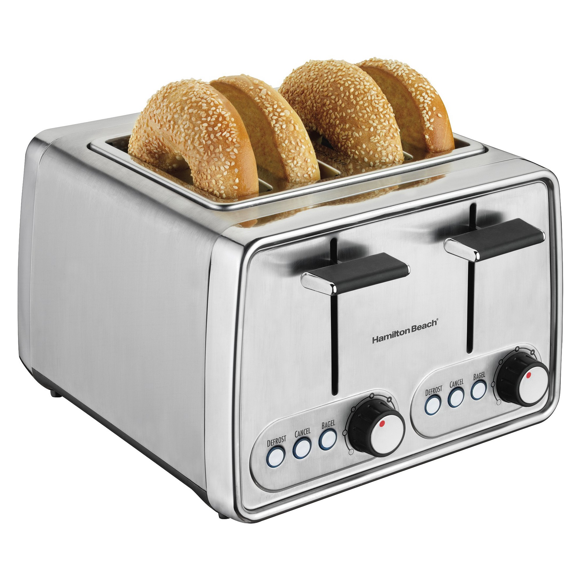 Hamilton Beach 4-Slice Toaster - Chrome- 24791 thumbnail