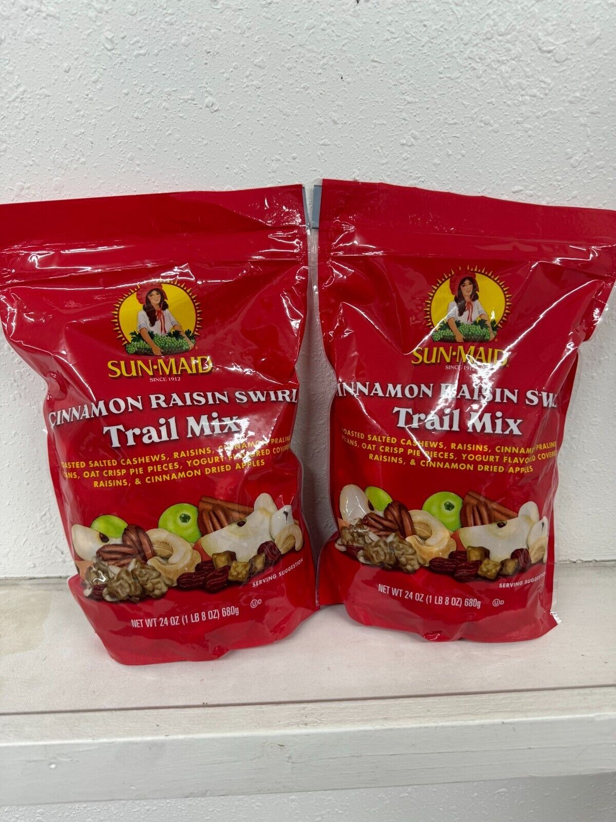 2 Pack Sun-Maid Cinnamon Raisin Swirl Trail Mix Cashews Praline Pecans, 24 Ounce thumbnail