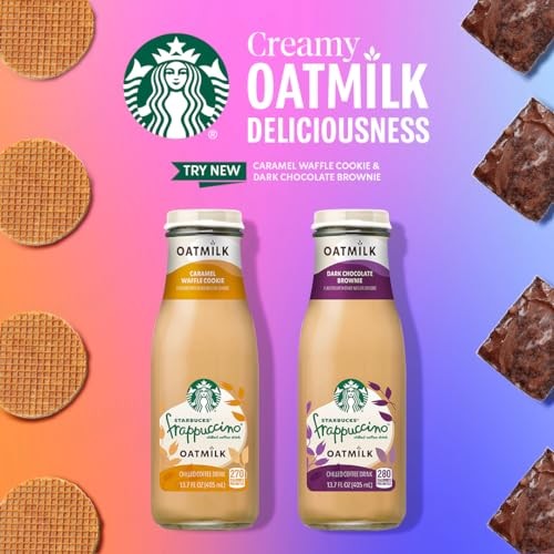 Starbucks Oatmilk Frappuccino  Coffee Drink  Dark Chocolate Brownie  13.7 Fl Oz Bottles  (12 Pack)  Iced Coffee thumbnail