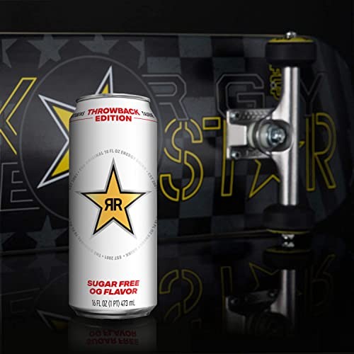 Rockstar Energy Drink, Throwback Edition: O.G. Sugar Free, 16 Fl Oz (Pack of 12) thumbnail