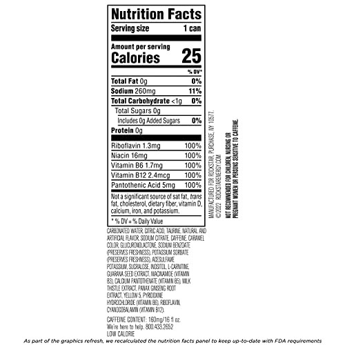 Rockstar Energy Drink, Throwback Edition: O.G. Sugar Free, 16 Fl Oz (Pack of 12) thumbnail