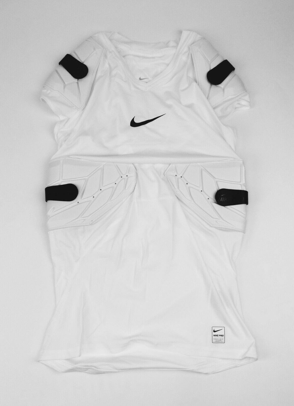 Nike Pro Stock Hyperstrong 4 Pad Football Shirt Men's Large White $65 AO6225