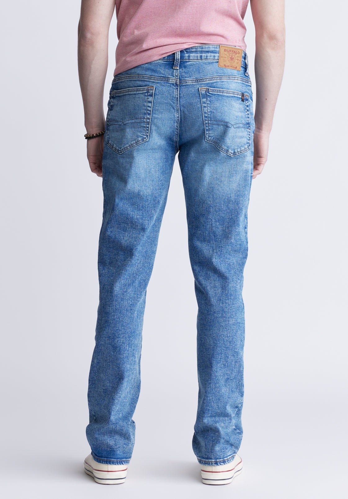 Buffalo Jeans - Jean Décontracté Pour Homme Relaxed Driven, Blue Sablé Et Travaillé Pour Hommes - Taille: 33 thumbnail