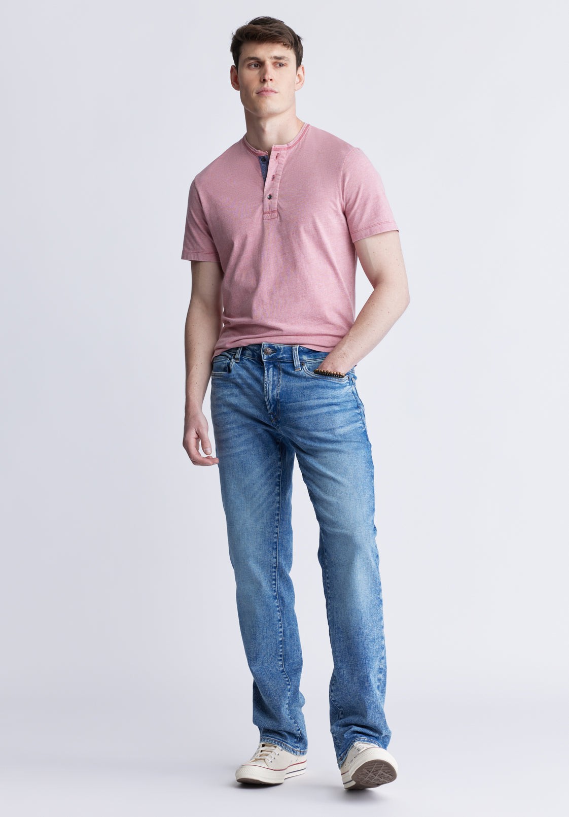 Buffalo Jeans - Jean Décontracté Pour Homme Relaxed Driven, Blue Sablé Et Travaillé Pour Hommes - Taille: 33 thumbnail