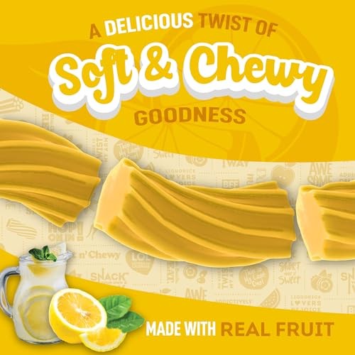 Wiley Wallaby Licorice 7.05 Ounce Classic Gourmet Soft & Chewy Australian Lemonade Licorice Candy Twists, 3 Pack thumbnail