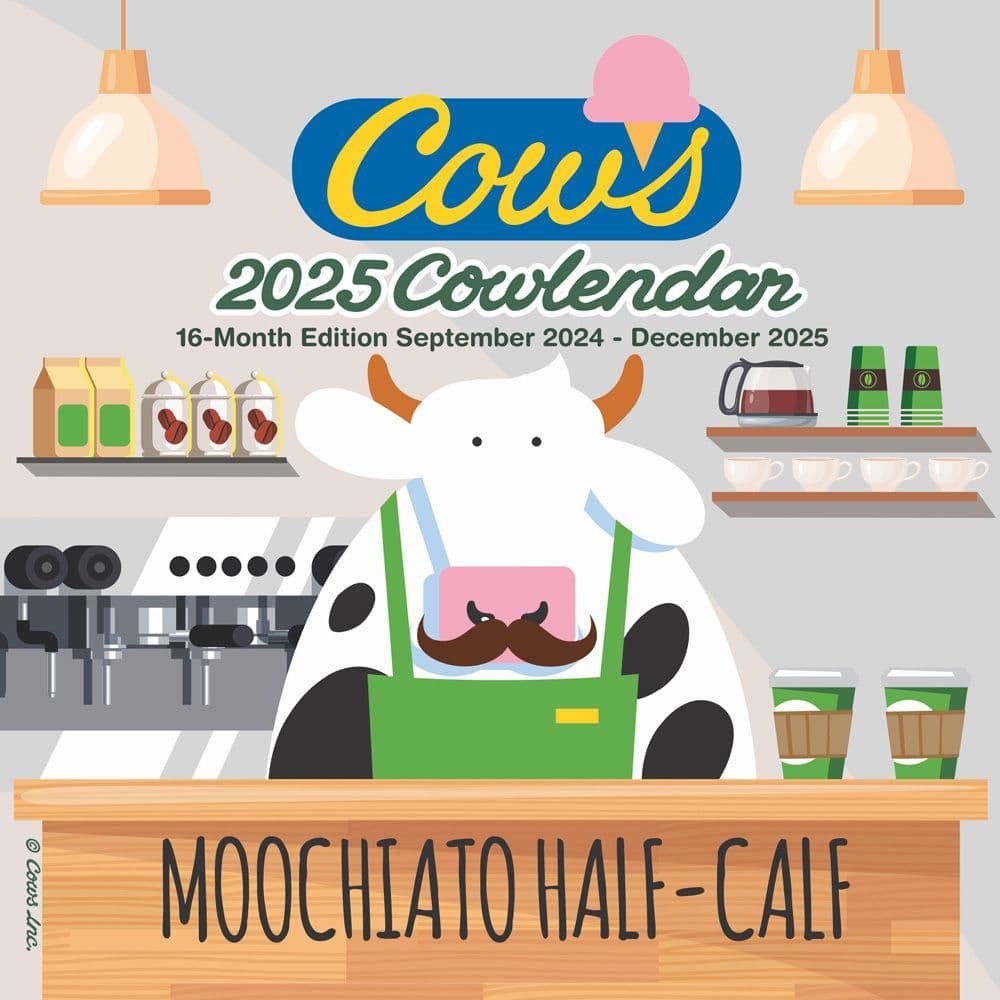 Cows Art 2025 Wall Calendar
