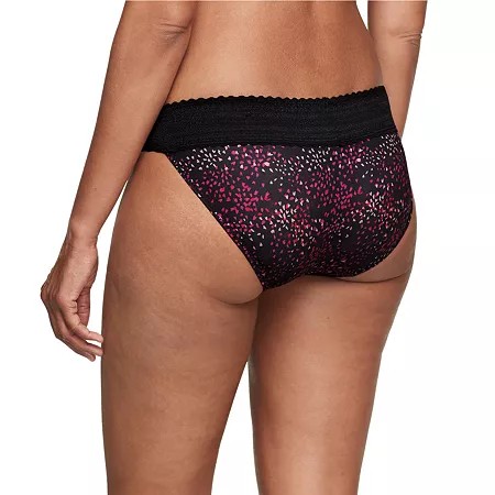 Warners No Pinching, No Problems Lace Bikini- 5509, Small, Black thumbnail