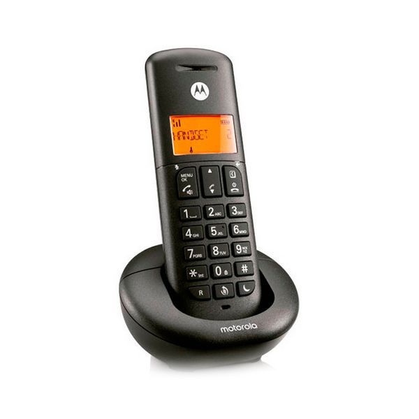 Motorola Voice - E201 Telefono Cordless Digitale Intercettazione Chiamate Accesso Remoto Tasto Non Disturbare Vivavoce Nero
