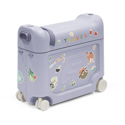 Stokke Jetkids BedBox - Arctic Blue: Carry on Suitcase, Hardside Spinner Wheels, Ultra Lightweight, Removable Strap