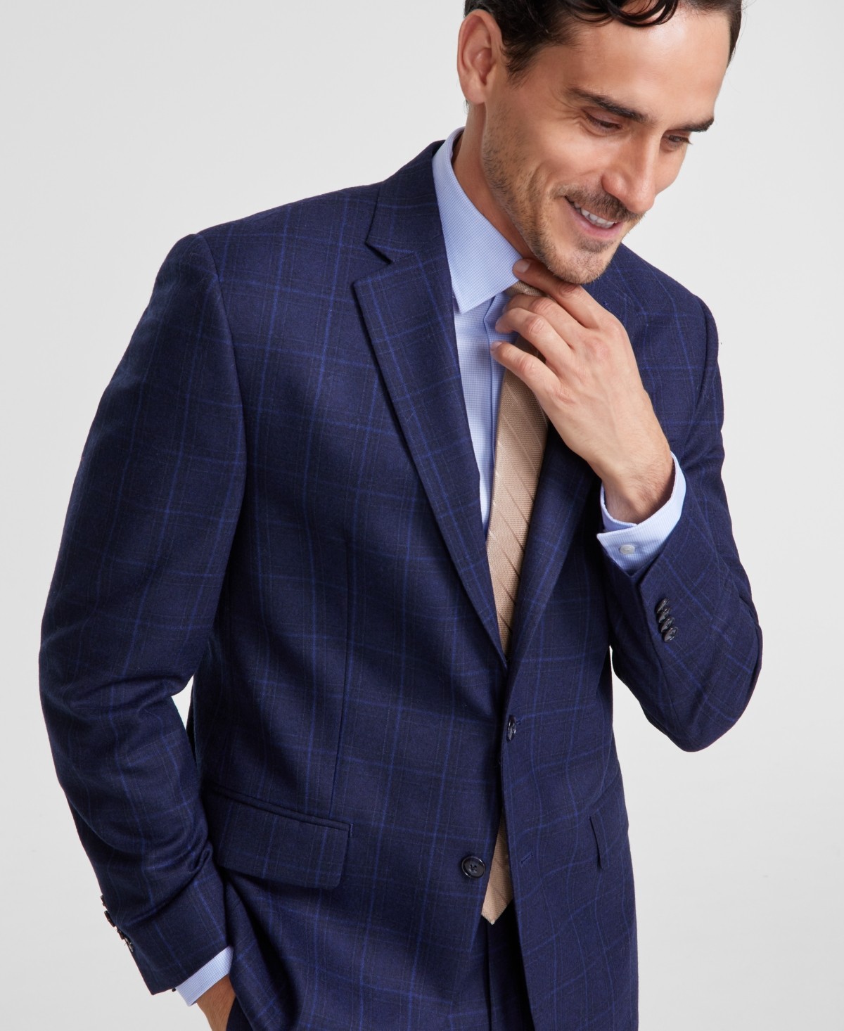Michael Kors Mens Classic fit Suit Jacket Blazer 38 S Navy Blue