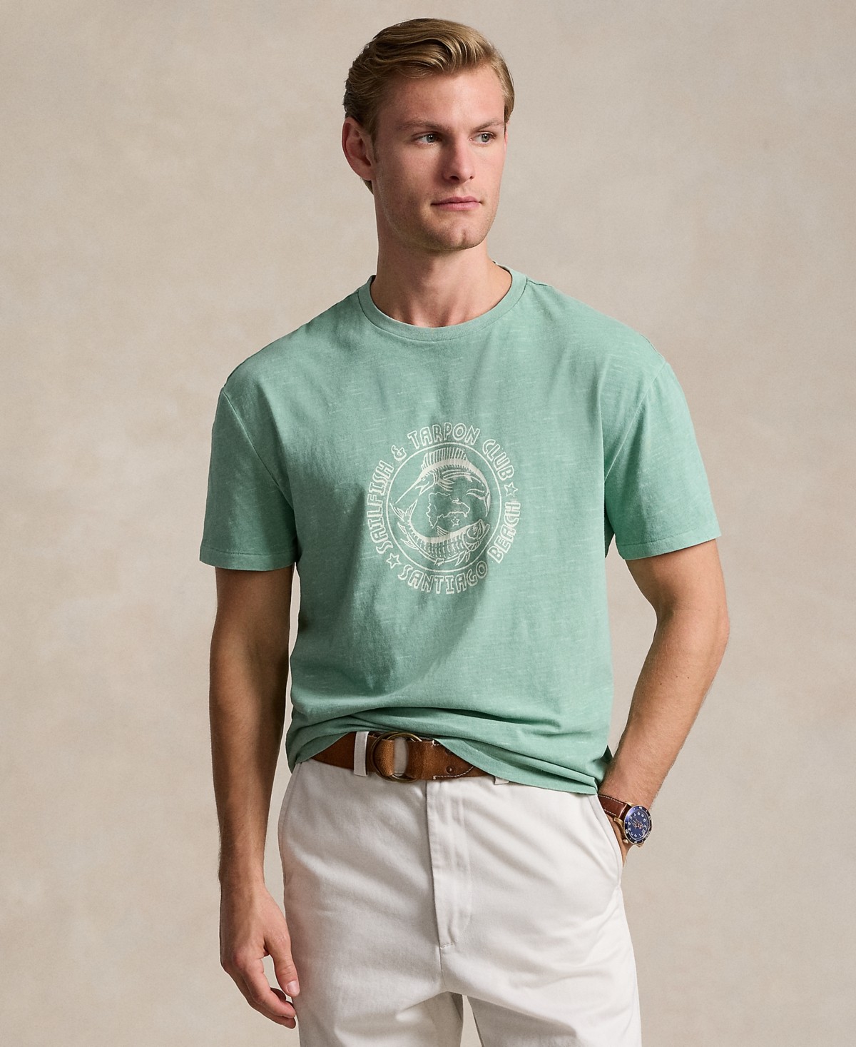 Tシャツ・カットソー RALPH LAUREN Logo-detail Short-sleeved T-shirt Green Polo Ralph Lauren logo short sleeve T-shirt in green | ASOS