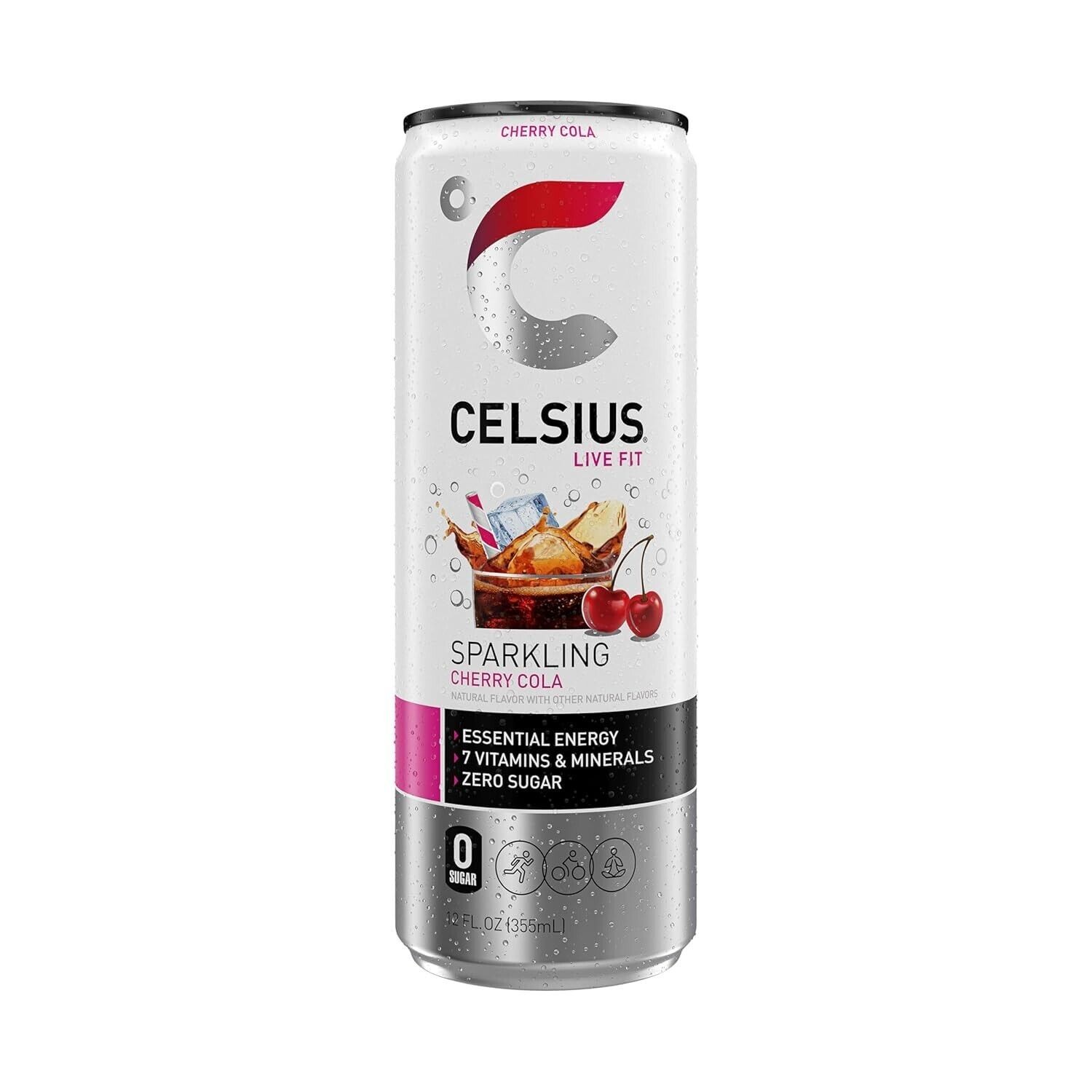 CELSIUS Sparkling Lemon Lime, Functional Essential Energy Drink, 12 Fl Oz (Pack thumbnail
