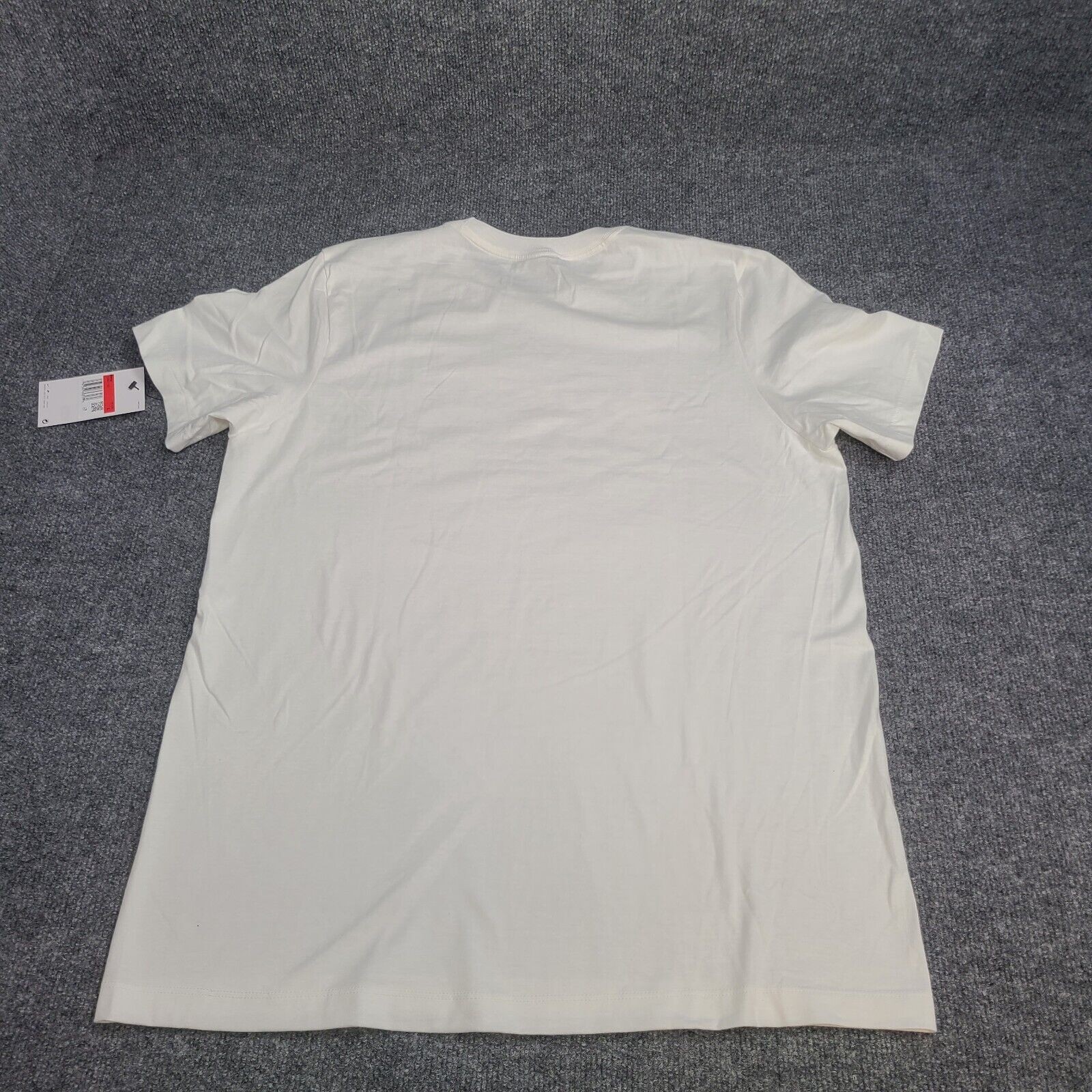 Nike Shirt Mens Large White Orange Swoosh Running Sportswear Cotton New Tee 65 thumbnail